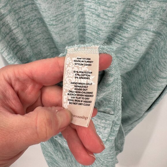 Soft Surroundings Sweater Dress Womens‎ Petite Large Blue Polyester Cotton Hood - Picture 8 of 8